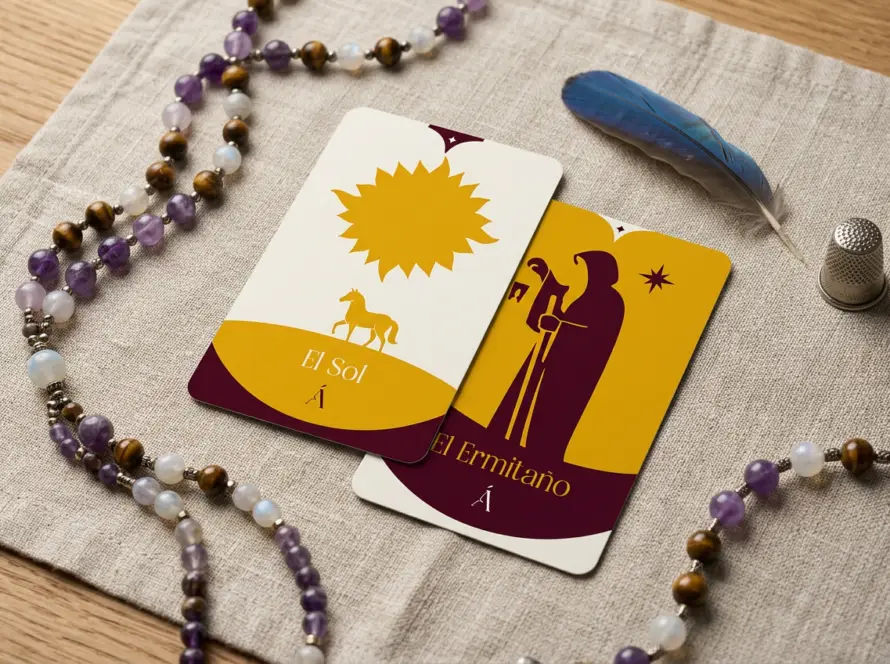 Combinación entre El Ermitaño y El Sol en el Tarot