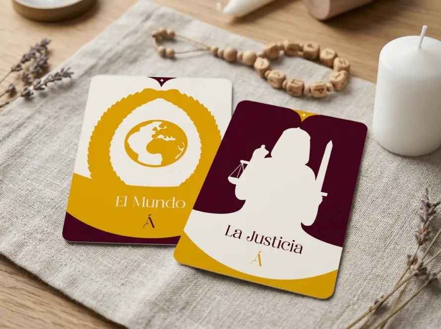 Combinación entre La Justicia y El Mundo en el Tarot