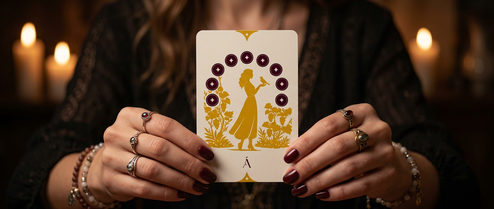 Carta Nueve de Oros en el Tarot. Los Oros te guían a través de Ángeles.