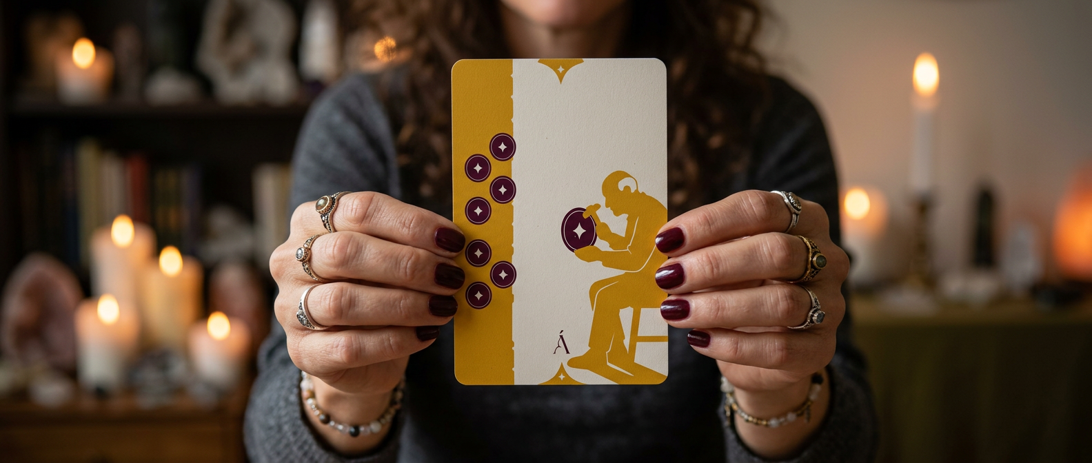 Carta Ocho de Oros en el Tarot. Los Oros te guían a través de Ángeles.