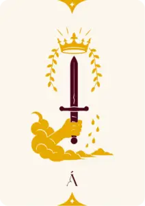 Carta del As de Espadas, arcanos menores en el tarot