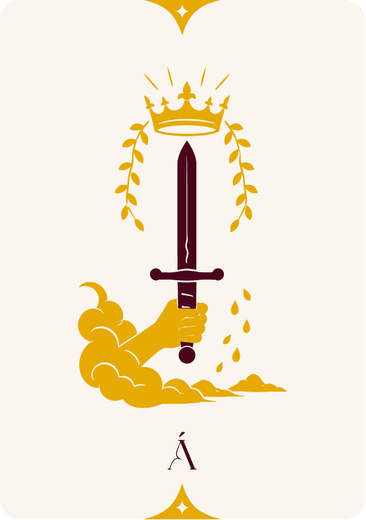 Carta del As de Espadas, arcanos menores en el tarot
