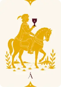 carta del caballo de copas de los arcanos menores de angeles tarot y videncia