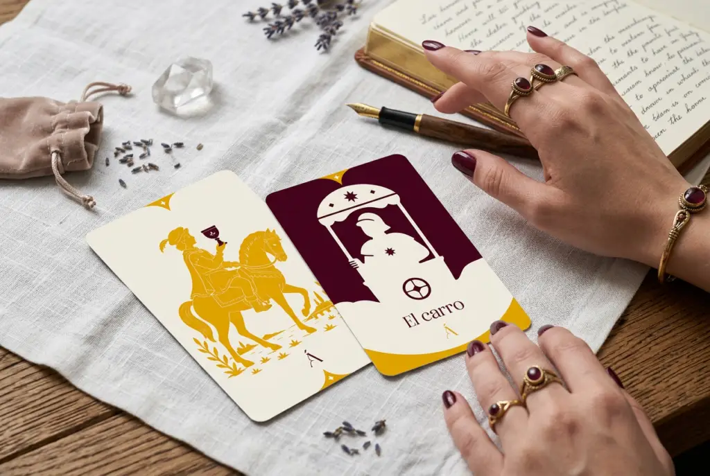Combinación entre El Caballo de Copas y El Carro en el Tarot