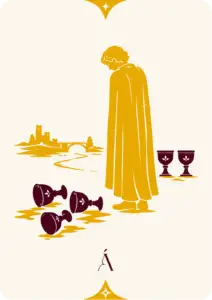 Carta del Cinco de Copas, arcanos menores en el tarot