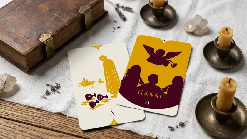 Combinación entre El Cinco de Copas y El Juicio en el Tarot
