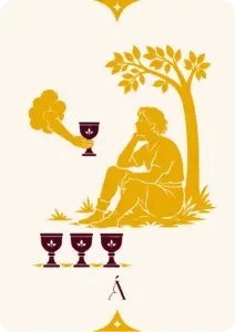 Carta del Cuatro de Copas, arcanos menores en el tarot