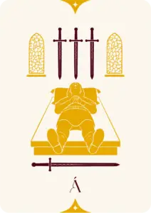 Carta del Cuatro de Espadas, arcanos menores en el tarot
