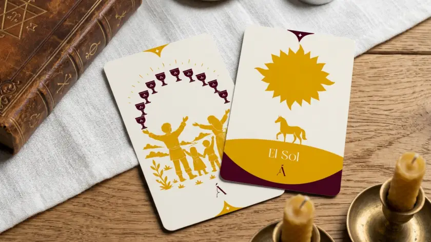 Combinación entre El Diez de Copas y El Sol en el Tarot