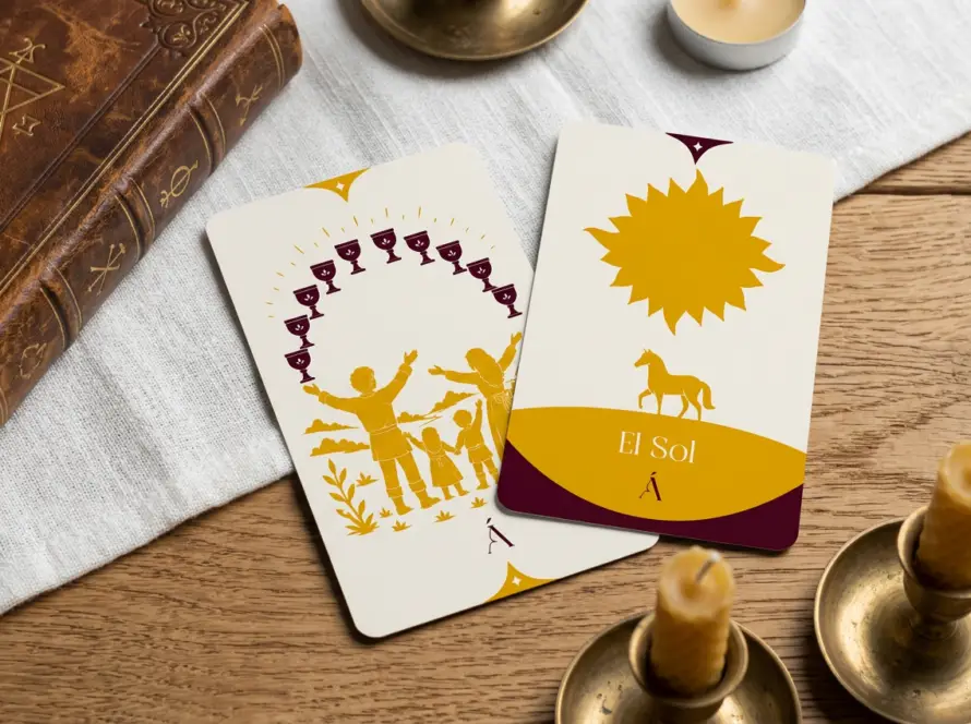 Combinación entre El Diez de Copas y El Sol en el Tarot