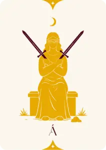 Carta del Dos de Espadas, arcanos menores en el tarot