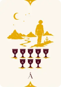 Carta del Ocho de Copas, arcanos menores en el tarot