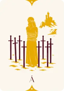 Carta del Ocho de Espadas, arcanos menores en el tarot
