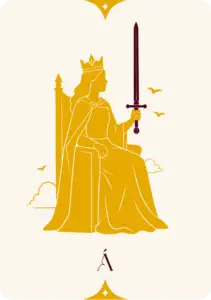 Carta del Reina de Espadas, arcanos menores en el tarot