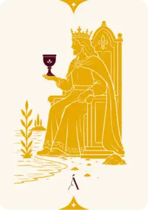 carta del rey de copas de los arcanos menores de angeles tarot y videncia