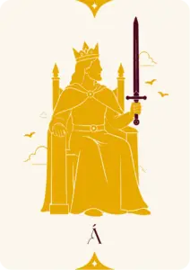 Carta del Rey de Espadas, arcanos menores en el tarot