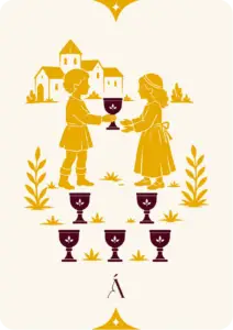 Carta del Seis de Copas, arcanos menores en el tarot