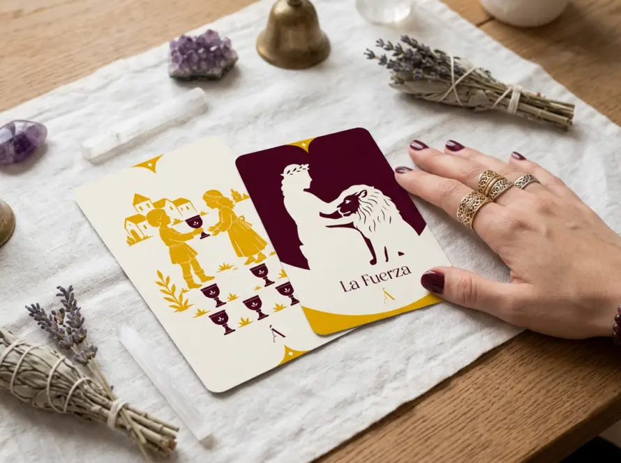 Combinación entre El Seis de Copas y La Fuerza en el Tarot