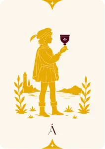 carta de sota de copas de arcanos menores de angeles tarot y videncia
