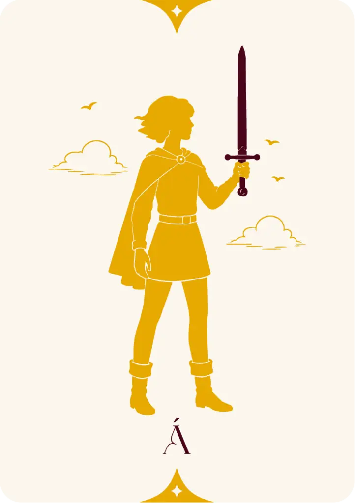 Carta del Sota de Espadas, arcanos menores en el tarot