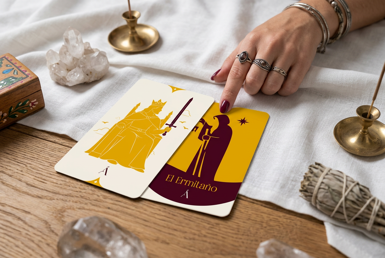 Combinación entre el Rey de Espadas y El Ermitaño en el Tarot