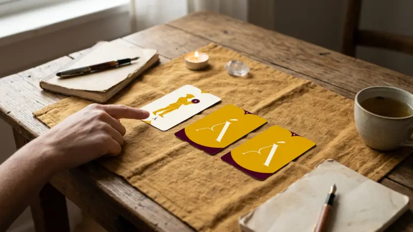 Las tres posiciones de la tirada de cartas del tarot