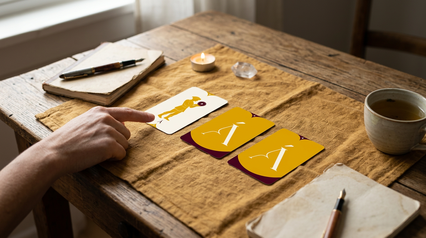 Las tres posiciones de la tirada de cartas del tarot