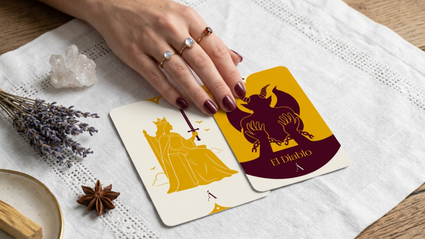 Combinación de El Diablo y la Reina de Espadas en el Tarot