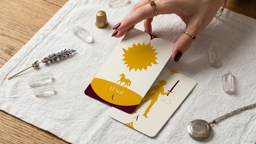 Combinación de El Sol y la Sota de Espadas en el Tarot