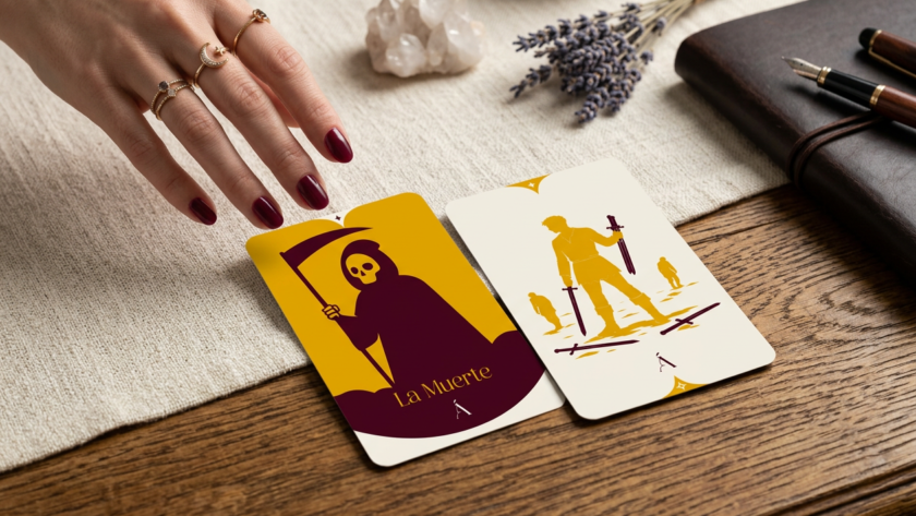 Combinación de La Muerte y el Cinco de Espadas en el Tarot