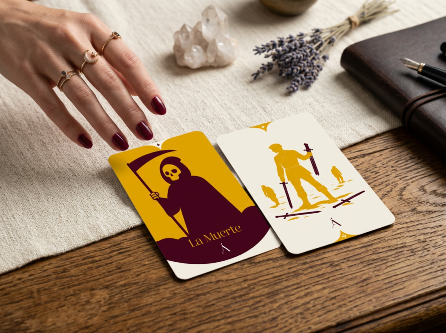 Combinación de La Muerte y el Cinco de Espadas en el Tarot