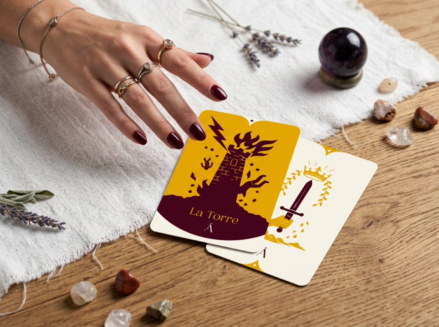 Combinación de La Torre y el As de Espadas en el Tarot