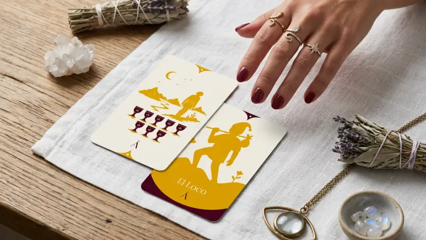 Combinación entre el 8 de Copas y El Loco en el Tarot